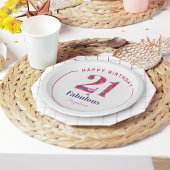 21 en Fabulous 21st Verjaardag Papieren Bordje