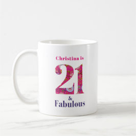 21 en Fabulous 21st Verjaardagscadeau Koffiemok