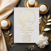 21 en Fabulous 21ste verjaardagsfeest gestempeld