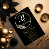 21 en Fabulous 21ste verjaardagsfeest gestempeld Folie Uitnodiging