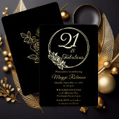 21 en Fabulous 21ste verjaardagsfeest gestempeld Folie Uitnodiging