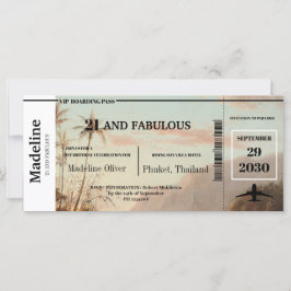 21 en Fabulous Tropical Boarding Pass QR Code