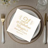 21 en fantastisch 21ste verjaardagsfeest folie servetten