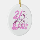 21 en feestdag keramisch ornament (Rechts)