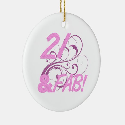 21 en feestdag keramisch ornament (Rechts)