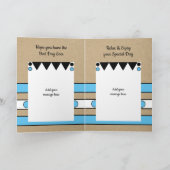 21 en geweldige blauw zwart 21e rustieke Verjaarda Kaart (Binnen)