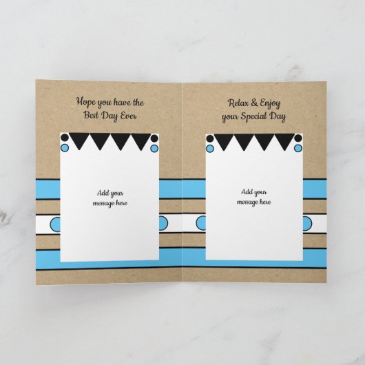 21 en geweldige blauw zwart 21e rustieke Verjaarda Kaart (Binnen)