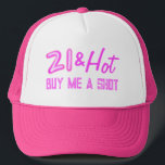 21 en Hot Buy A Drink Neon Trucker Pet<br><div class="desc">Het perfecte pet voor het verjaardagsmeisje. Ga naar de stad en heb een goede tijd. Zoek overeenkomende partijbenodigdheden in mijn winkel.</div>