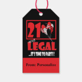 21 en Juridisch - Verjaardag Cadeaulabel (Achterkant)