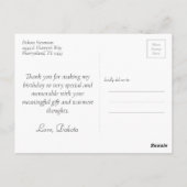 21 en juridische | Blauwe Faux Glitter Dank u Foto Briefkaart (Achterkant)