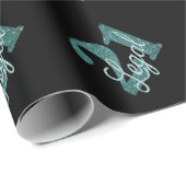 21 en juridische | Groene Faux Glitter 21e verjaar Cadeaupapier (Rol Hoek)