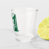 21 en juridische | Groene Faux Glitter 21e verjaar Shot Glas (Rechts)