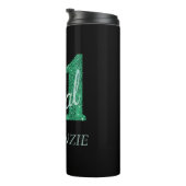21 en juridische | Groene Faux Glitter 21e verjaar Thermosbeker (Geroteerd rechts)