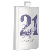 21 en juridische | Paarse Faux Glitter 21e Verjaar Flacon (Rechts)