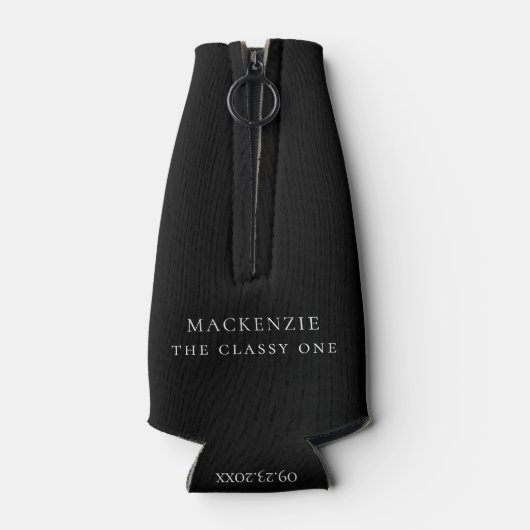 21 en juridische | Paarse Faux Glitter 21e Verjaar Flesjeskoeler (Achterkant)