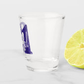 21 en juridische | Paarse Faux Glitter 21e Verjaar Shot Glas (Rechts)