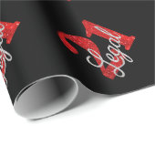 21 en juridische | Rode faux glitter 21e verjaarda Cadeaupapier (Rol Hoek)