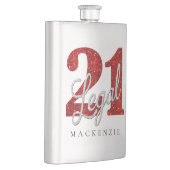 21 en juridische | Rode faux glitter 21e verjaarda Flacon (Rechts)