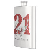 21 en juridische | Rode faux glitter 21e verjaarda Flacon (Links)