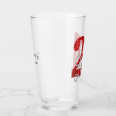 21 en juridische | Rode faux glitter 21e verjaarda Glas (Rechts)