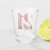 21 en juridische | Rode faux glitter 21e verjaarda Shot Glas (Achterkant)