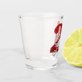 21 en juridische | Rode faux glitter 21e verjaarda Shot Glas (Links)