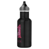 21 en juridische | Roze 21e verjaardag Chique Glit Waterfles (Rechts)