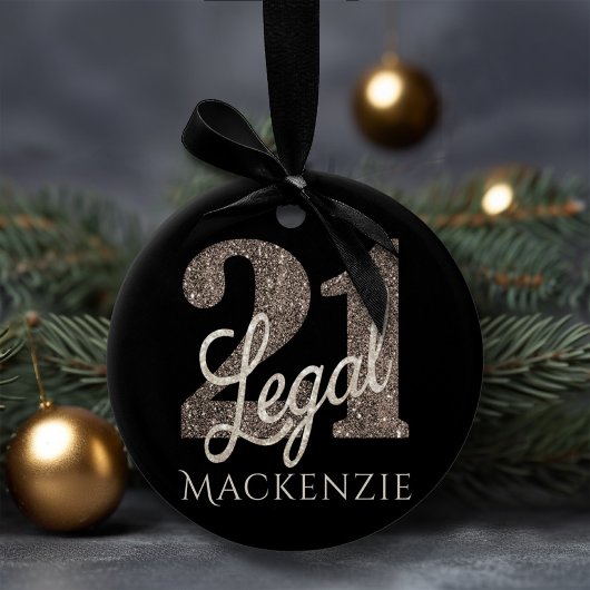 21 en juridische | Taupe 21st Birthday Keepomwille Keramisch Ornament