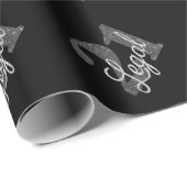 21 en juridische | Zilveren Faux Glitter 21e verja Cadeaupapier (Rol Hoek)