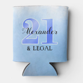 21 en legaal blauw blikjeskoeler