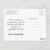 21 en Legaal | Paarse Nep Glitter 21e Verjaardag Briefkaart (Achterkant)