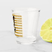 21 en Legal Gold Faux Glitter Custom Shot Glas (Rechts)