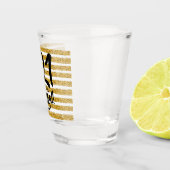 21 en Legal Gold Glitter Personalized Shot Glas (Rechts)