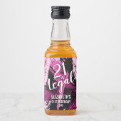 21 en Legal Pink Black Camo Custom Mini Likeurfles Etiket (Voorkant)