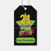 21 en Loving It Cadeaulabel (Achterkant)