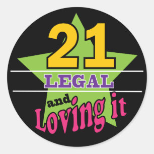 21 en Loving It Ronde Sticker