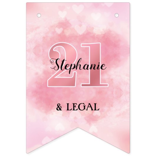 21 en op maat gesneden vlaggetjes (Tweede vlag)