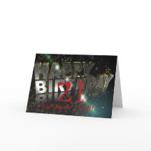 21 EN TIJD VOOR EEN LEUKE VERJAARDAG KAART