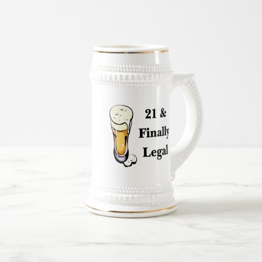 21 en uiteindelijk legaal bierpul (Voorkant rechts)