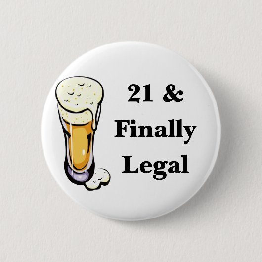 21 en uiteindelijk legaal ronde button 5,7 cm (Voorkant)