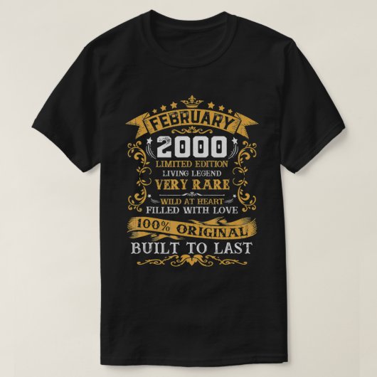  21 februari 2000 Gift 21 jaar T-shirt (Design voorkant)