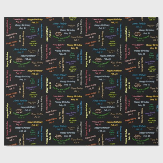 21 februari, cadeaupapier (Vlak)