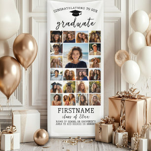 21 Foto Collage Afstuderen Modern Minimaal Wit Spandoek