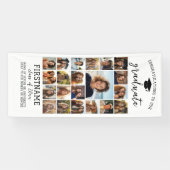 21 Foto Collage Afstuderen Modern Minimaal Wit Spandoek (Horizontaal)
