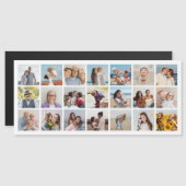 21 Foto Collage Editable Color Magnetic Card (Voorkant / Achterkant)