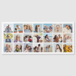 21 Foto Collage Editable Color Magnetic Card