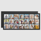 21 Foto Collage Editable Color Magnetic Card (Voorkant / Achterkant)