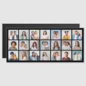 21 Foto Collage Editable Color Magnetic Card (Voorkant / Achterkant)
