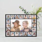 21 Foto Collage Editable Color Wenskaart (Staand voorkant)