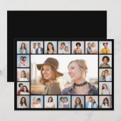 21 Foto Collage Editable Color Wenskaart (Voorkant / Achterkant)